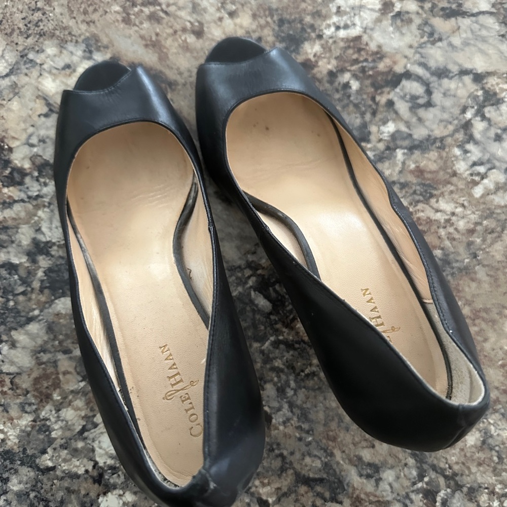 Cole Haan open toe pumps. Rarely worn size 9.